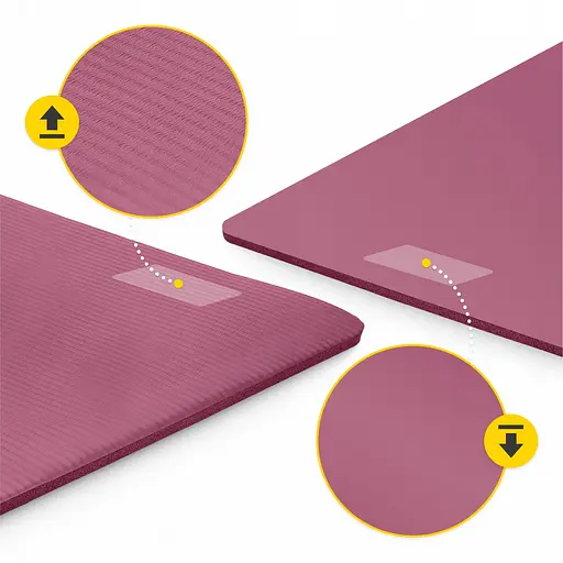 Коврик (мат) спортивный 4FIZJO NBR 180 x 60 x 1 см для йоги и фитнеса Burgundy (P-5905973406703) - фото 9