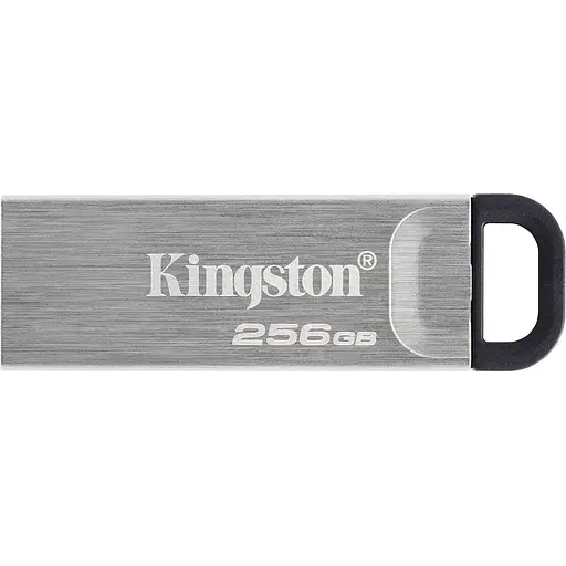 Флеш-накопичувач Kingston USB3.2 256GB DataTraveler Kyson Silver/Black (DTKN/256GB) - фото 2
