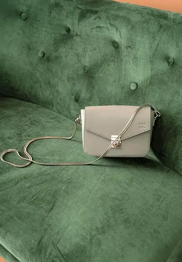 Жіноча шкіряна сумочка Yoko сіра - фото 3