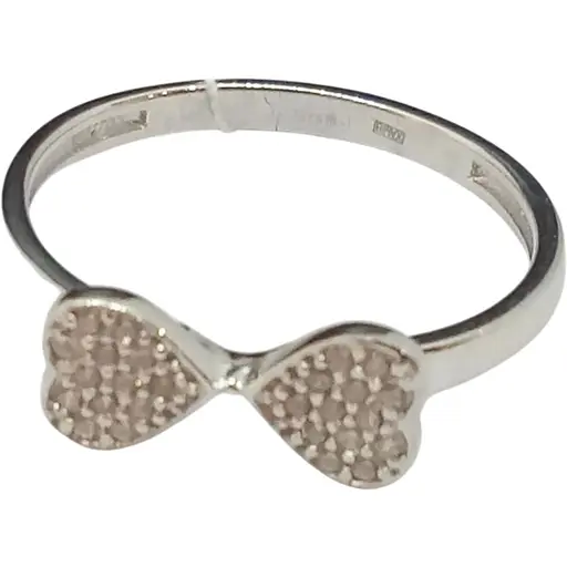 Срібне кільце Лазурит Сердечка з фіанітами. 19118Р 17,5