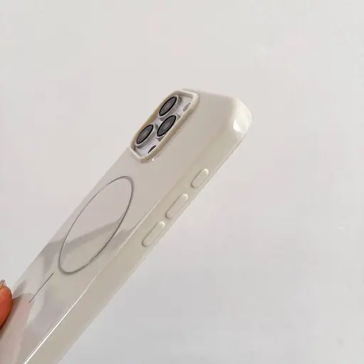 Чехол для iPhone 16e с MagSafe, защитный, глянцевый, с мягкой подкладкой, бежевый - фото 5