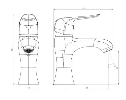 Змішувач для раковини DAMIXA Palace Evo (320210000) - фото 6