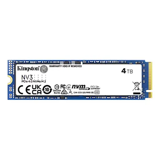 SSD-накопитель 4 ТБ M.2 NVMe Kingston NV3 M.2 2280 PCIe Gen4.0 x4 (SNV3S/4000G) - фото 1