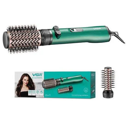 Фен-щетка для волос VGR V-498 2 уровня обдува 2 уровня температур 1200W (2 насадки) - фото 6