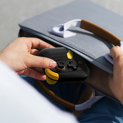 Геймпад iPega PG-9211B с поддержкой Android/iOS черно-желтый в комплекте с чехлом на карабине - фото 8