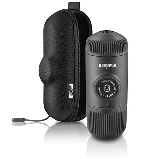 Эспрессо-кофеварка Wacaco Nanopresso 18 бар 80мл с чехлом Серый