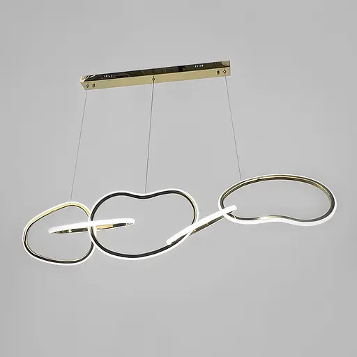 Эффектная удлиненная латунная люстра в корпусе 120х30 см Ст. AA242/5 Titanium | Line F - фото 5