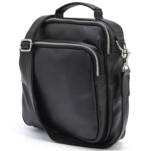 Чоловіча шкіряна сумка через плече TARWA 24х26х9 см sum0025372 - фото 3