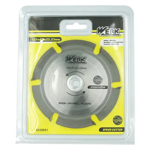 Диск універсальний Werk 4332651 для КШМ 125 x 6T x 22.23 мм (129227) - фото 2