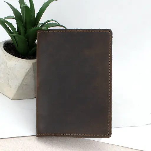 Обложка на паспорт кожаная HandyCover HC0073 коричневая - фото 1