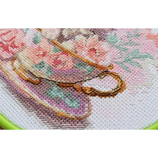 Набір для вишивання хрестиком "Чаювання" AHM-077 з п'яльцями - фото 5