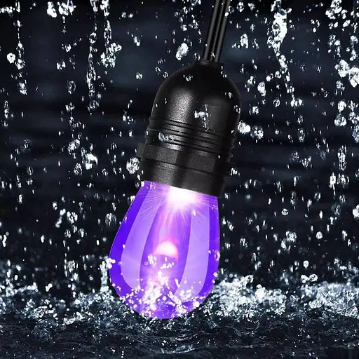 Вулична гірлянда з ретро лампами LED RGB Edison 10 шт, 220V, 10 метрів з перехідником - фото 5