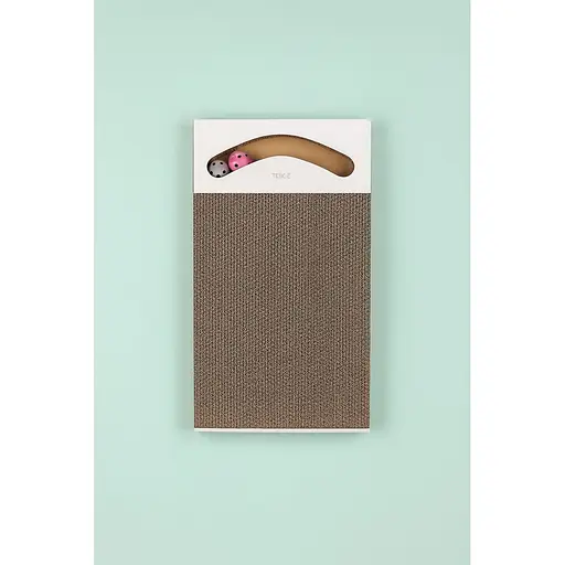 Дряпка Trixie для котів XXL з двома м'ячиками картон бежева 70х6х38 см [CD] - фото 3