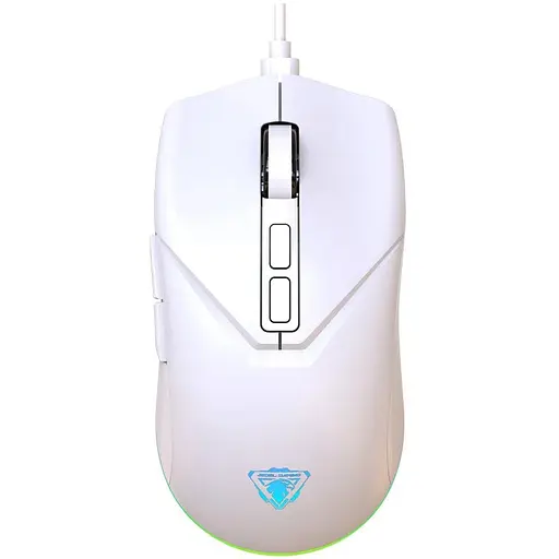 Дротова миша Jedel GM700 ігрова з RGB підсвічуванням білий - фото 1