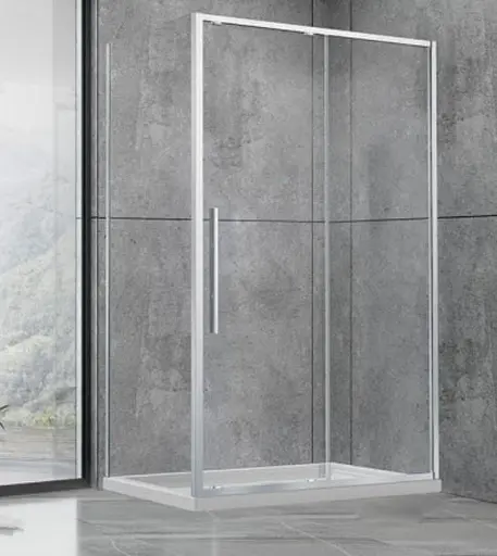 Душевая кабина Dusel DSL191 + DSL195 Chrome 1200x900x1900, Универсальная, прозрачная, хром, 120x90 - фото 1