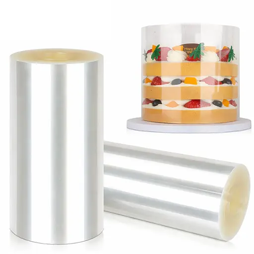 Ацетатная кондитерская бордюрная лента прозрачная (плёнка), 100 мкм, высота 15 cм, 1 кг Прозрачный 88272 - фото 1