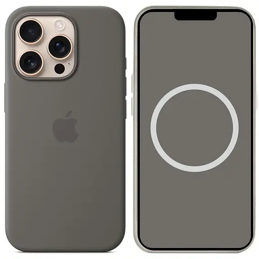Чохол Epik Silicone case AAA with Magsafe and Animation button для Apple iPhone 16 Pro 6.3 Stone Grey