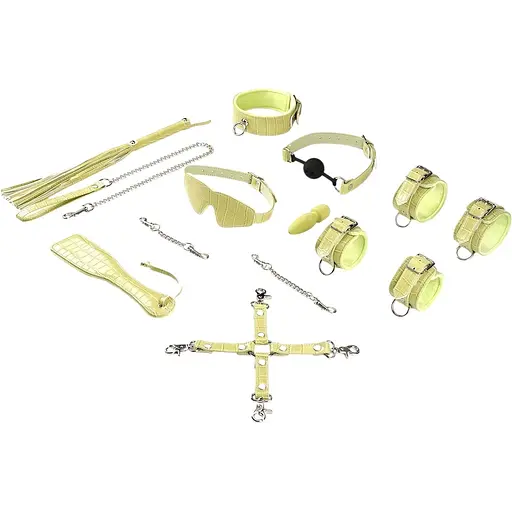 BDSM набір Liebe Seele Macaron Bondage Kit 9 шт. жовтий