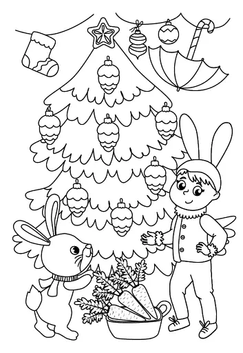 Зимові розмальовки з наліпками. Різдвяний маскарад - фото 3