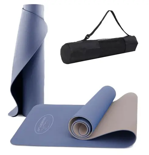 Коврик для йоги и фитнеса PowerPlay 4150 TPE Premium Performance Mat Синий (183x61x0.6) (PP_4150_Blue) - фото 1