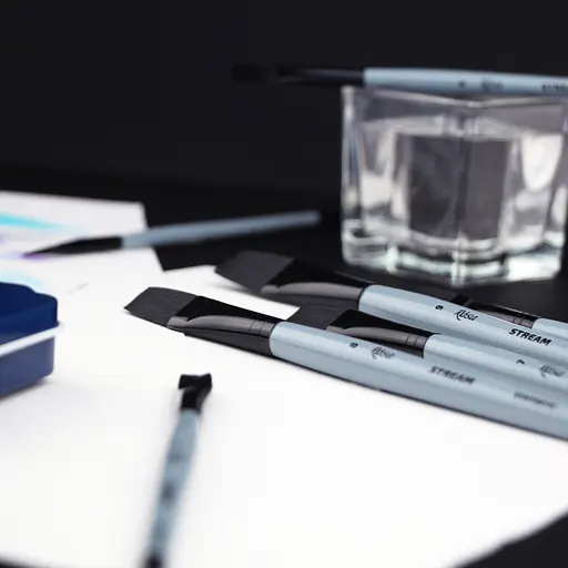 Пензель синтетика плоска STREAM 134 №3 коротка ручка Rosa - фото 5