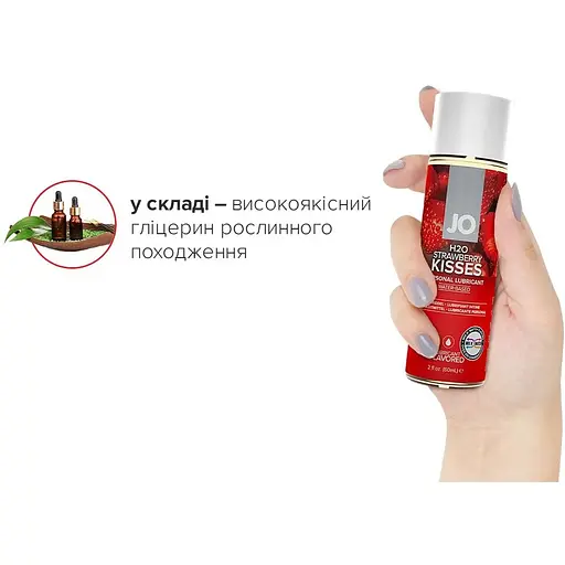 Смазка на водной основе System JO H2O - Strawberry Kiss (60 мл) - фото 4
