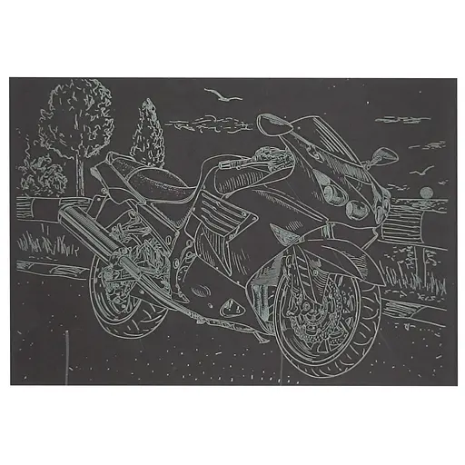Гравюра А5 "Мотоцикл-1" Danko Toys ГрА5з-2 эконом вариант в пакете 21 х 14,8 см - фото 1