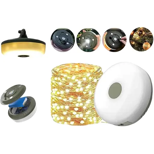 Гірлянда Lumivine, 4-в-1 Lumivine, кемпінгові світильники Lumivine, гірлянда Lumivine, міняюча колір, водонепроникна переносна скл