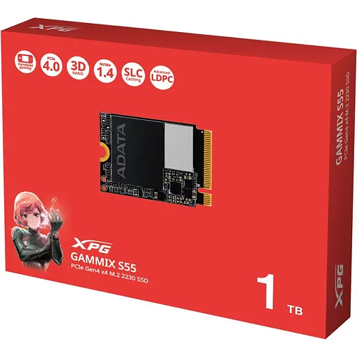 SSD накопитель ADATA XPG GAMMIX S55 1TB (SGAMMIXS55-1T-C) [127075] - фото 6
