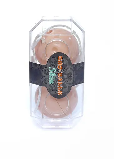 Вагінальні кульки Duo-Balls Skin, 21 см, бежевий - фото 6