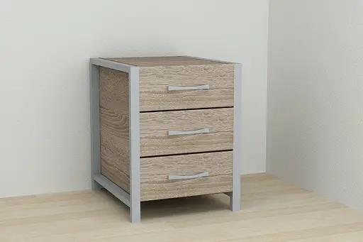 Тумба универсальная Ferrum-decor Вивьен 3 50x41x40 серый ДСП Дуб Сонома Трюфель 16мм (FRD-104199) - фото 3