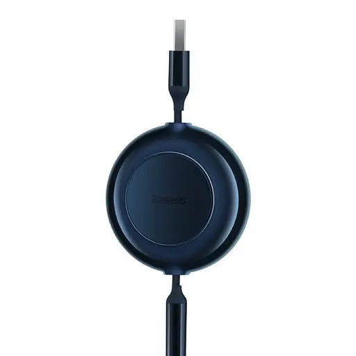 Кабель Baseus Bright Mirror 2 Series Retractable 3-in-1 Fast Charging Data Cable USB to M+L+C 3.5A 1.1m Blue - фото 7