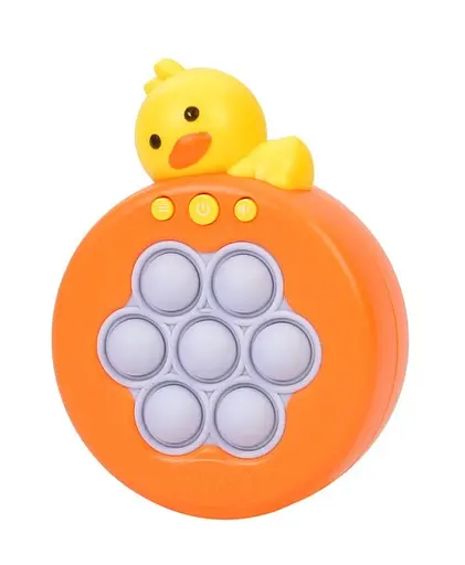 Електронна гра BH-001-002 "Мордочка" Поп Іт Pop It, музика, світло, в коробці (6903317673421) Качка Помаранчевий - фото 1
