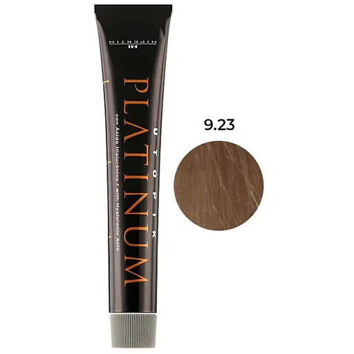 Професійна крем-фарба для волосся Hipertin Platinum 9.23 дуже світлий блонд перламутрово-золотистий 60 мл - фото 1