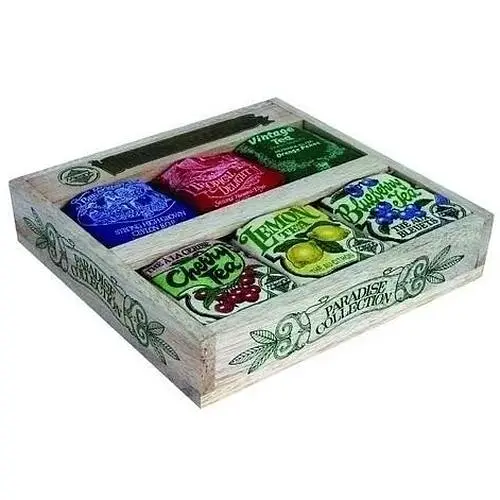 Чай чорний Mlesna Цейлон 6 видів ароматизований дерев'яна коробка 125 г - фото 1