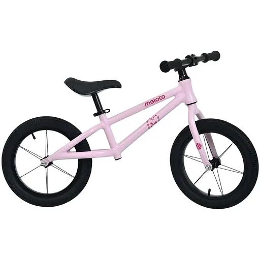 Беговел Meloto MBB 1045-14-3 колеса 14" алюминиевый сплав два надувных резиновых колеса до 30 кг розовый