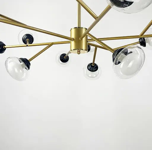 Люстра в стилі Contemporary у золотистому кольорі на 15 плафонів | Арт. 9101/15 GD | Line F - фото 3