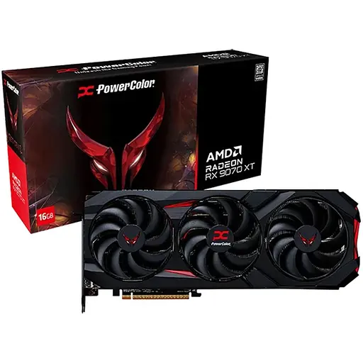 Видеокарта PowerColor Red Devil AMD Radeon RX 9070 XT 16GB GDDR6 (RX9070XT 16G-E/OC) EU [130327] - фото 1