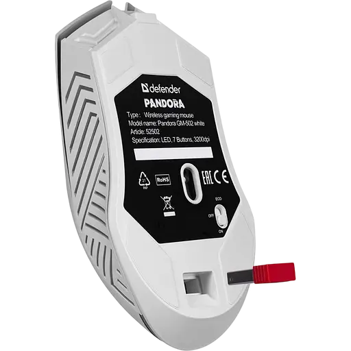 Миша бездротова Defender Pandora GM-502 LED White (52502) - фото 3
