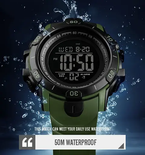 Мужские спортивные часы Skmei 1475 Зеленый - фото 5