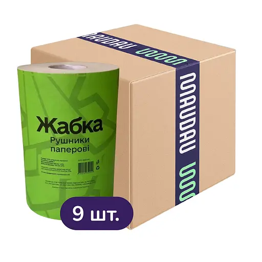 Паперовий рушник Жабка макулатурний одношаровий 9 шт. - фото 1