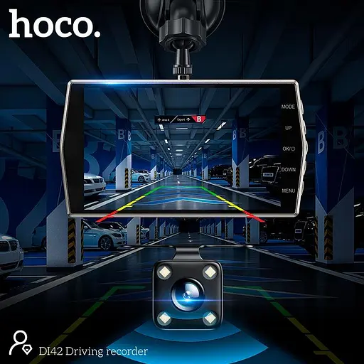 Видеорегистратор HOCO DI42 Driving recorder with rear camera (комплект с задней камерой) - фото 8