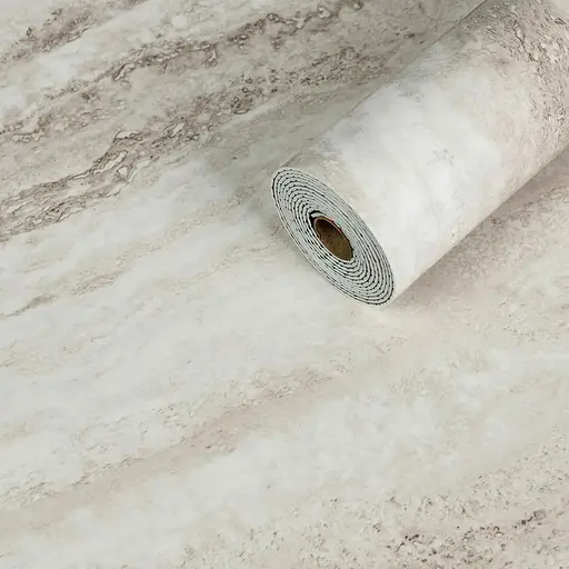 Самоклеющаяся виниловая плитка в рулоне 600х3000х2мм Перламутровый мрамор Глянцевая SW-00001283 - фото 1