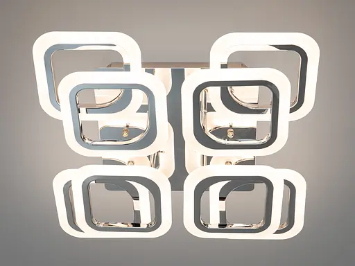 Світлодіодна люстра смарт світильник з пультом, 70W, хром - фото 2