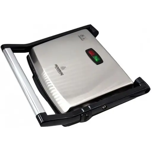 Прижимной контактный электрический гриль Crownberg CB-1045 домашний с антипригарным покрытием 2000Вт Серый - фото 1