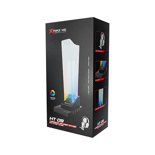 Тримач для навушників Xtrike Me Headset stand HT-09 з 4 портами USBx2.0 - фото 2
