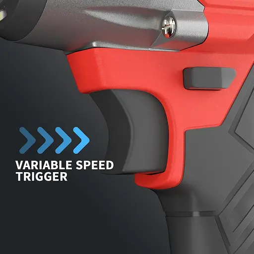 Електричний акумуляторний гайковий ключ 550 нм, набір ударних викруток з батарейним живленням 1/2 зі змінною швидкістю 2500 н/хв - фото 3