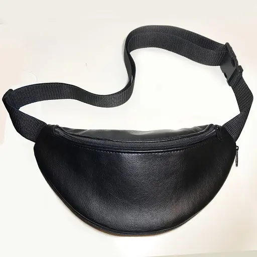 Сумка-бананка с расширителем из эко-кожи 32×16×7.5 см сумка через плечо или поясная сумка мужская/женска (02912)