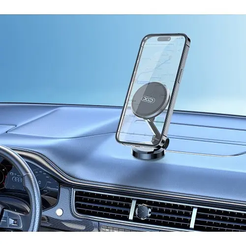 Автодержатель XO C133 Metal magnetic suction 360 ° rotating bracket Черный - фото 3