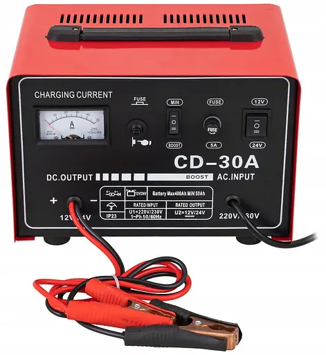 Зарядний пристрій AGM Heckermann CD-50A 12В/24В - фото 2